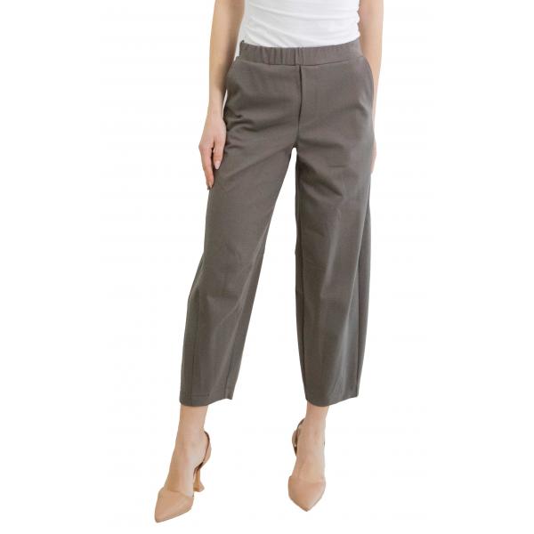 Pantaloni palazzo cropped a vita media Please